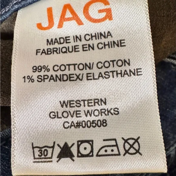 JAG Jeans Denim Bermuda Shorts -Size 10 -Dark Wash -Mid Rise -Little Stretch - Picture 8 of 8